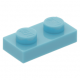 LEGO lapos elem 1x2, közép azúrkék (3023)
